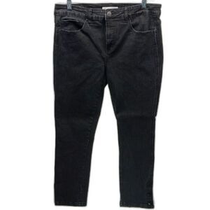 Royalty For Me Mid Rise Ankle Length Black Stretch Denim Jeans/ Capri Women 12